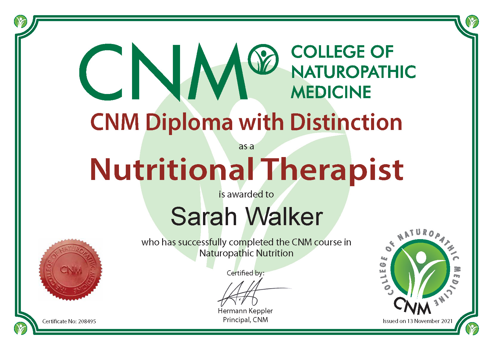 Sarah Walker - Nutritional Therapist & Chef